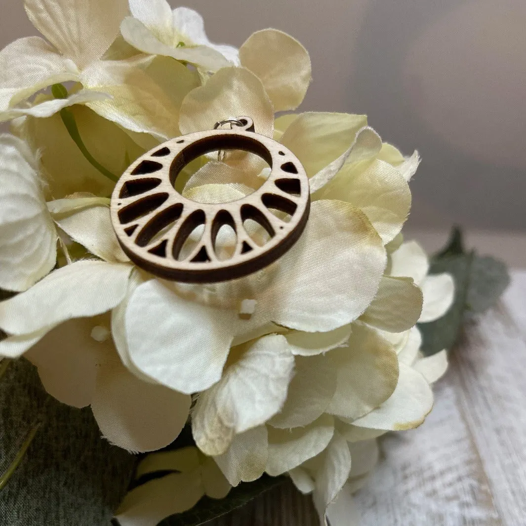 Lightweight|Round|Wood| Dangle |Earrings|Gifts for her
