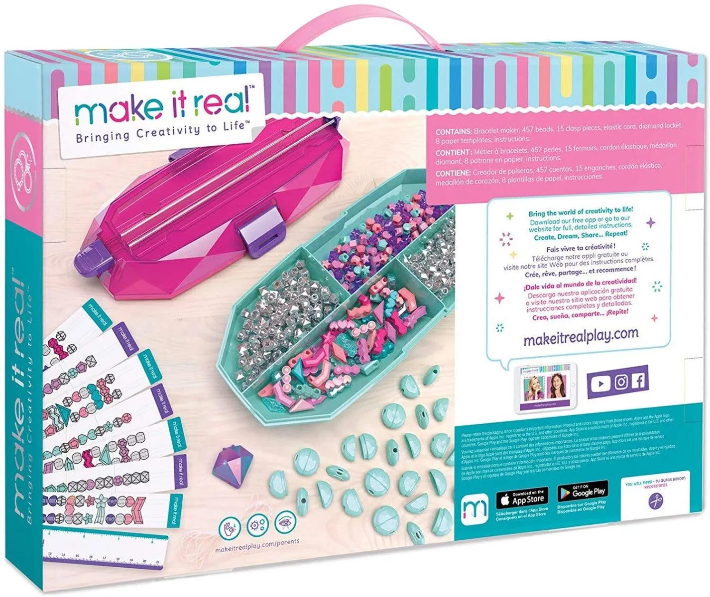 Make It Real Gem Links Bracelets Maker Multicolor