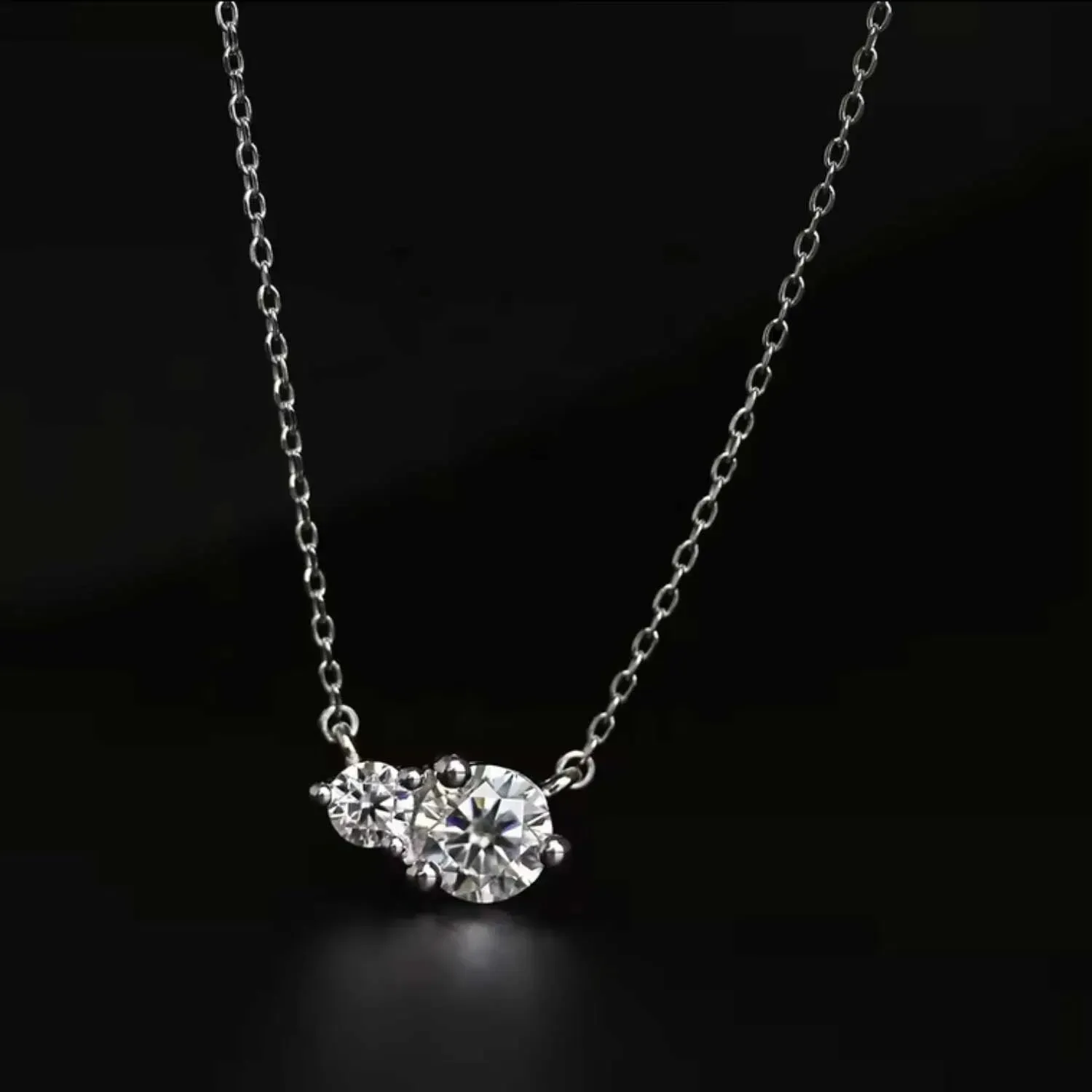 Moissanite Twin Pendant Necklace - Irosk Australia ®