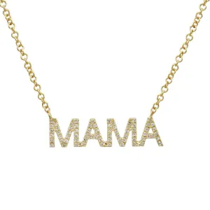 MOMMY / MAMA Diamond Necklace