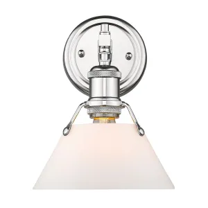 Orwell 1-Light Bath Vanity in Chrome with Opal Glass Shade