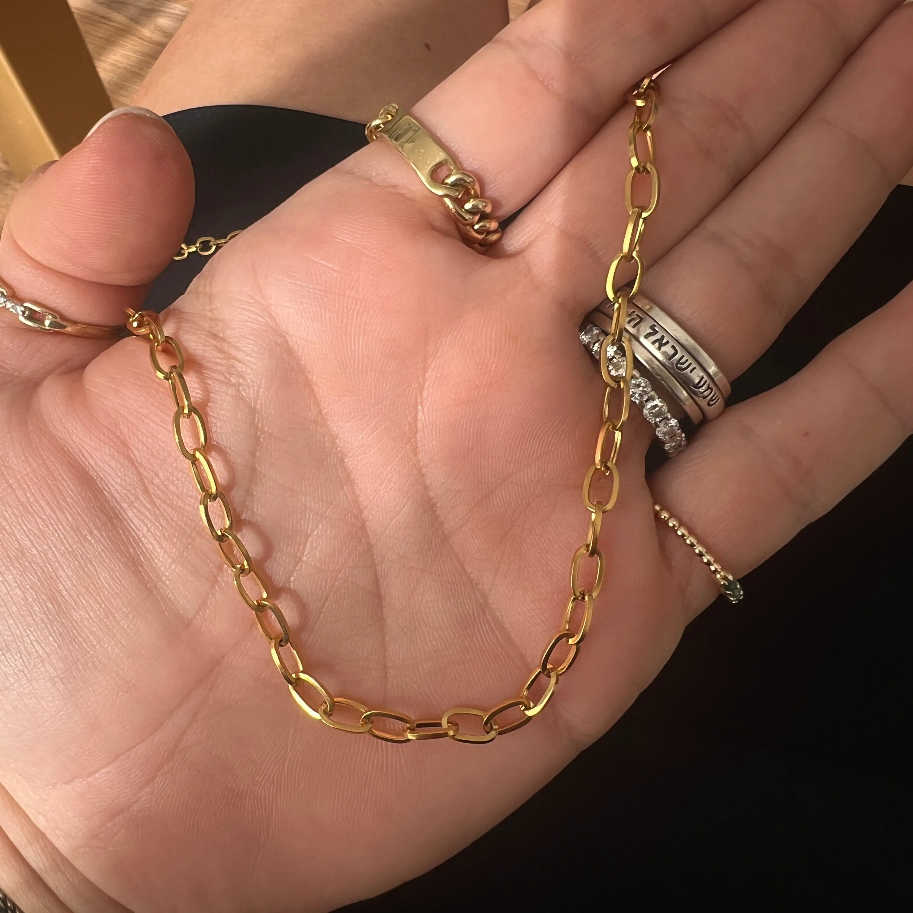 Oval Links Long Chain Necklace