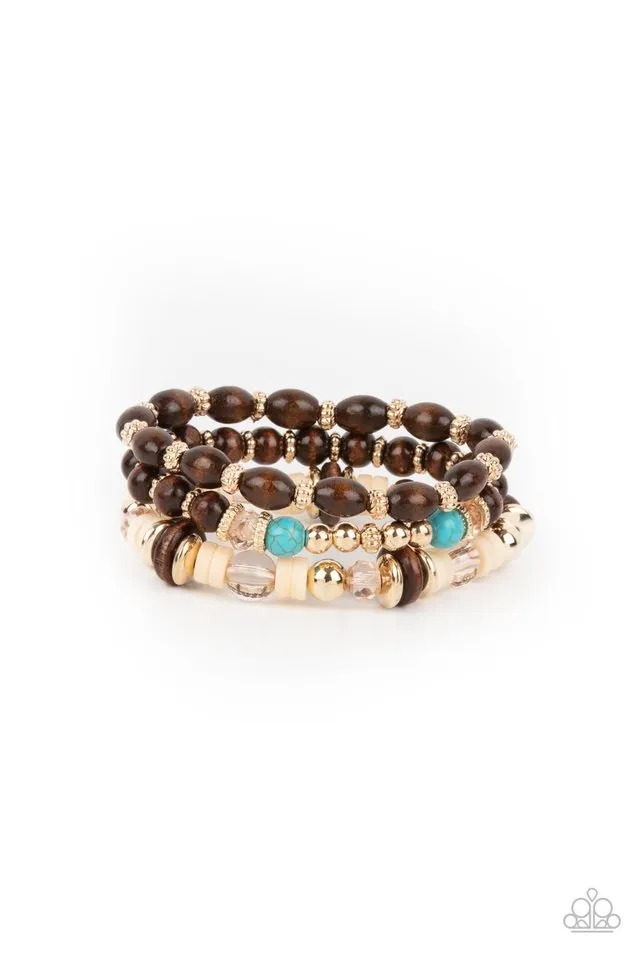 Paparazzi Bracelet ~ Belongs In The Wild - Gold