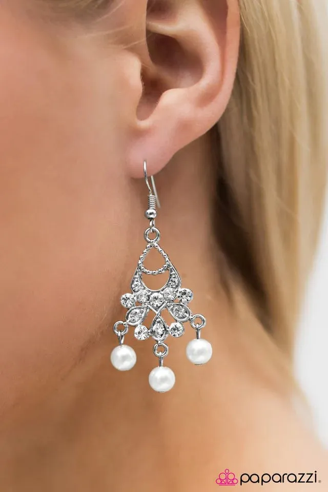 Paparazzi Earring ~ Par Excellence - White