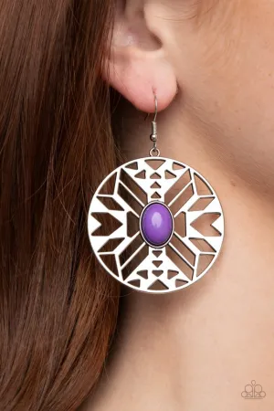 Paparazzi Earring ~ Southwest Walkabout - Purple