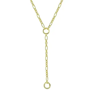 Pave Push Clasp Lariat Necklace