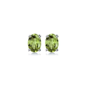 PERIDOT OVAL CUT STUDS