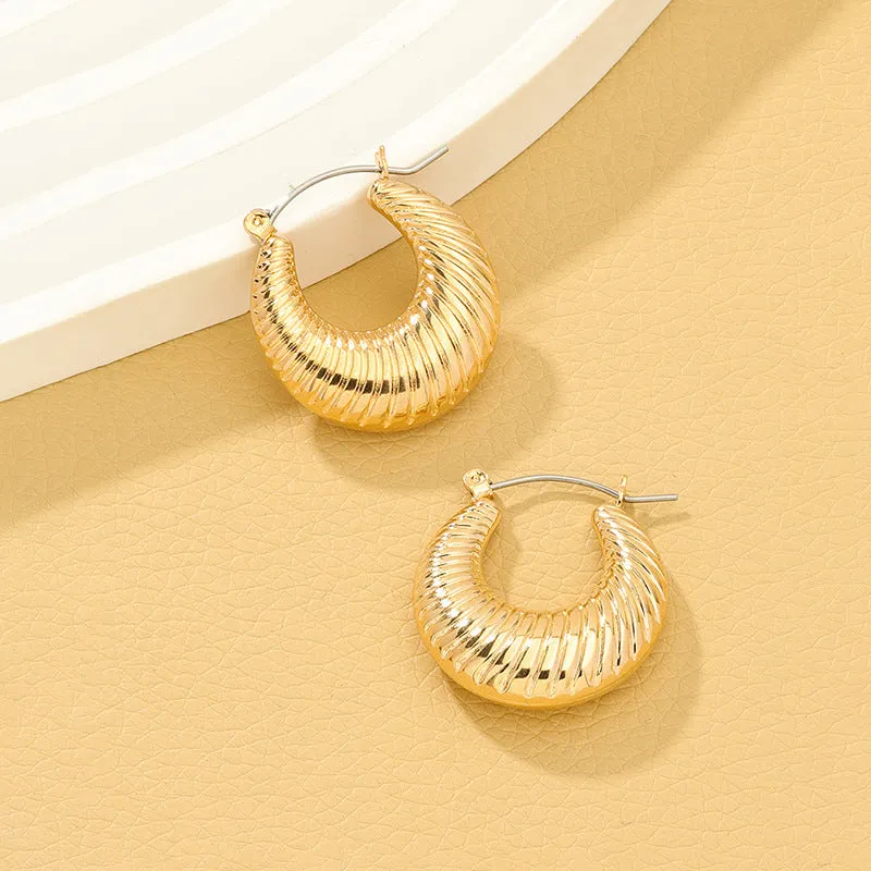 Retro Chic Vienna Verve Metal Earrings - Trendy Minimalist Design