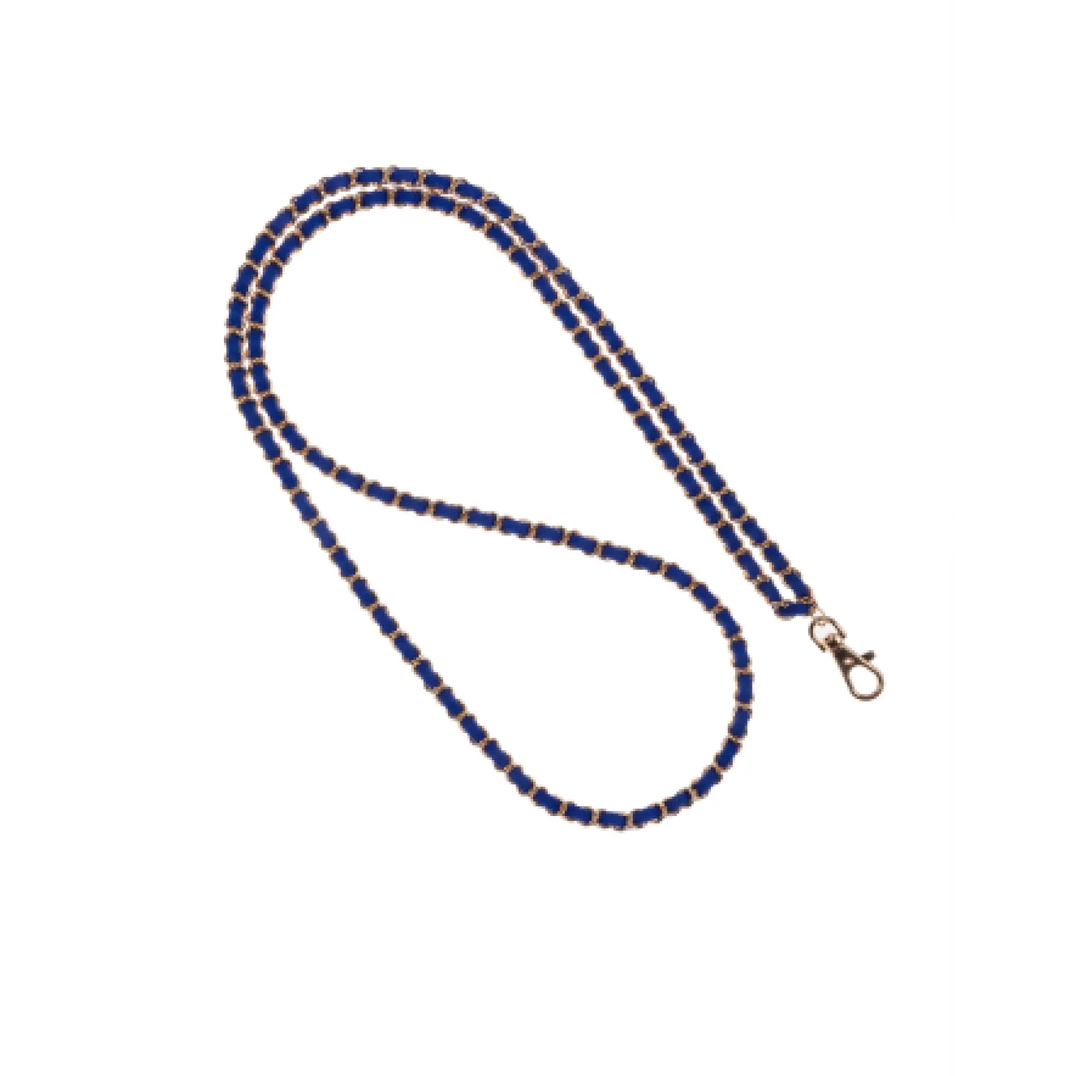 Royal Blue   Gold Crossbody Phone Chain