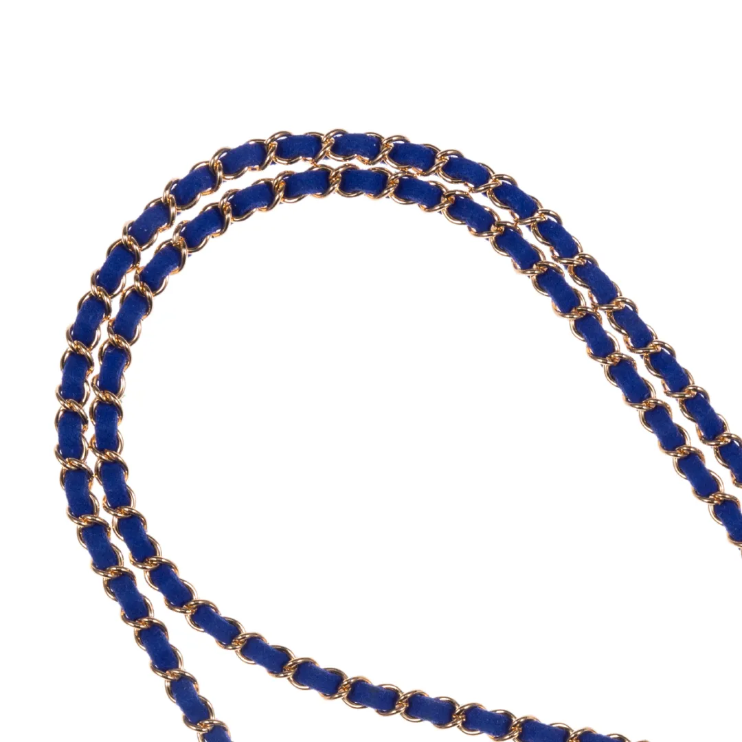 Royal Blue   Gold Crossbody Phone Chain