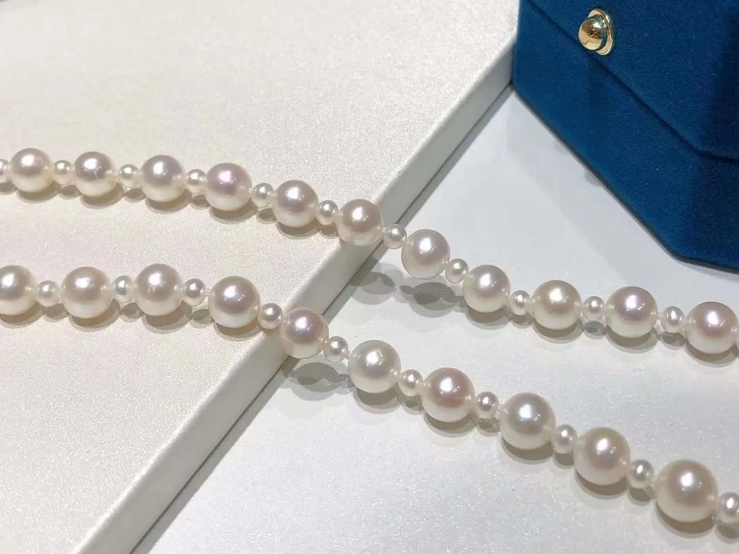 S925 Silver 4mm 9mm Freshwater Pearls Necklaces - TS019