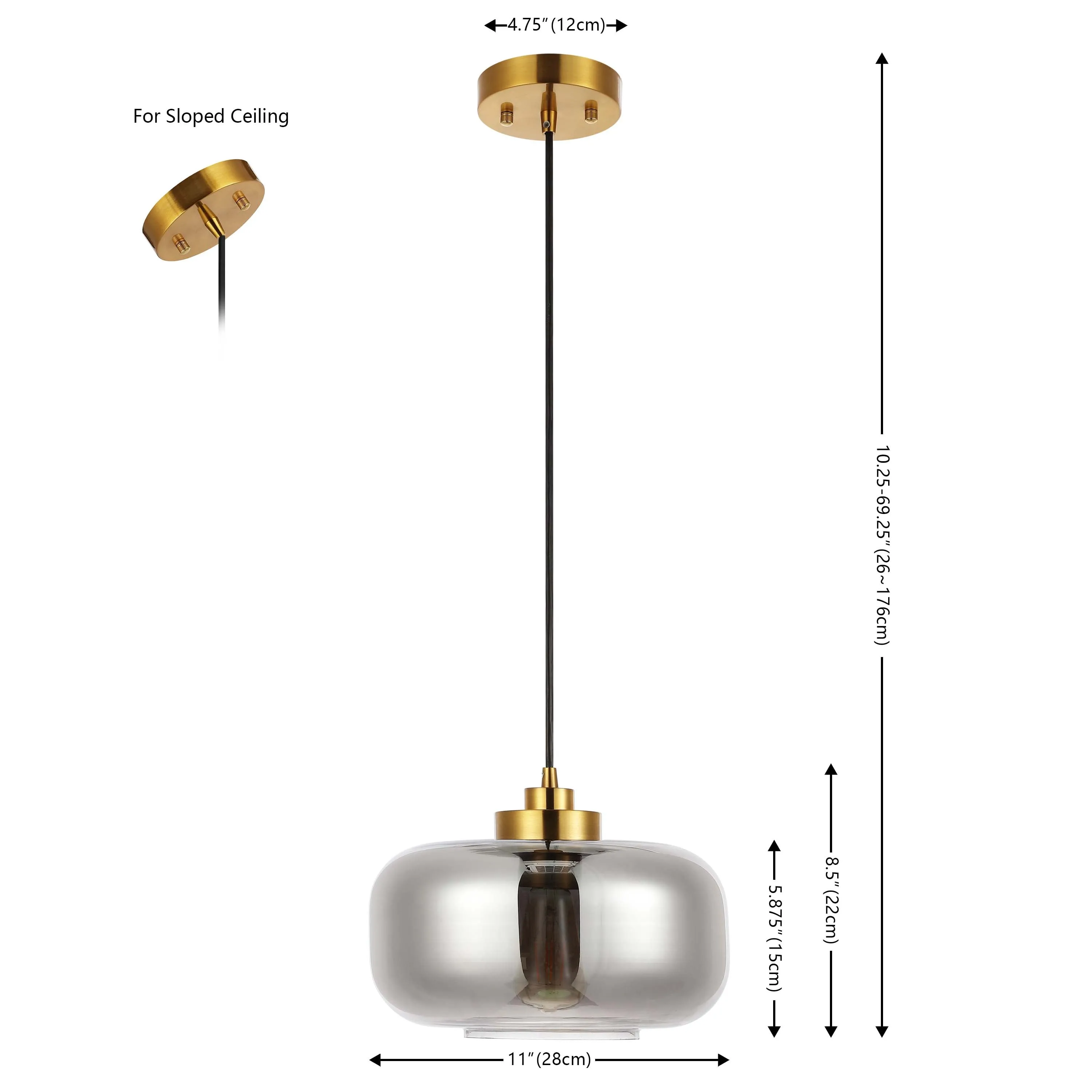 Safavieh Edge 11 Inch Pendant , PND4144