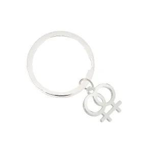 Same Sex Female Lesbian Symbol Split Ring Key Chains