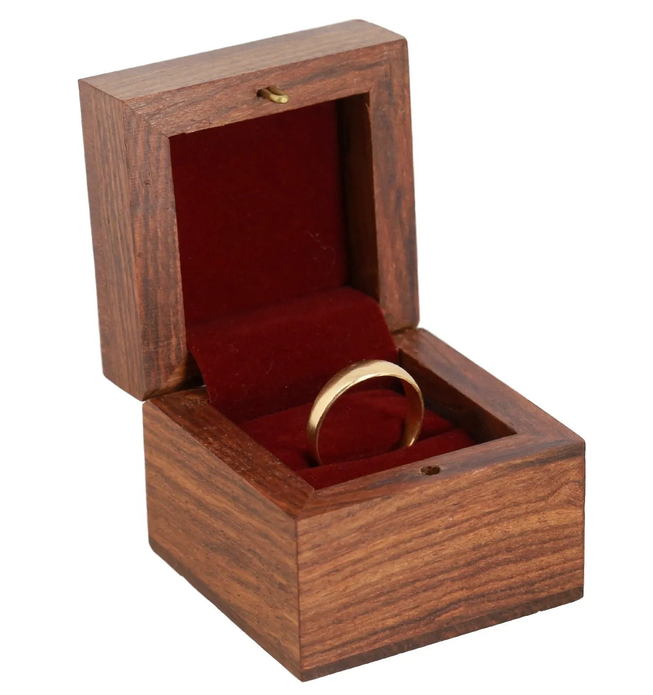 ShalinIndia Wooden Box for Jewelry Handmade Indian - Perfect for Rings,2X2X2 Inch,wc_ring_box_4