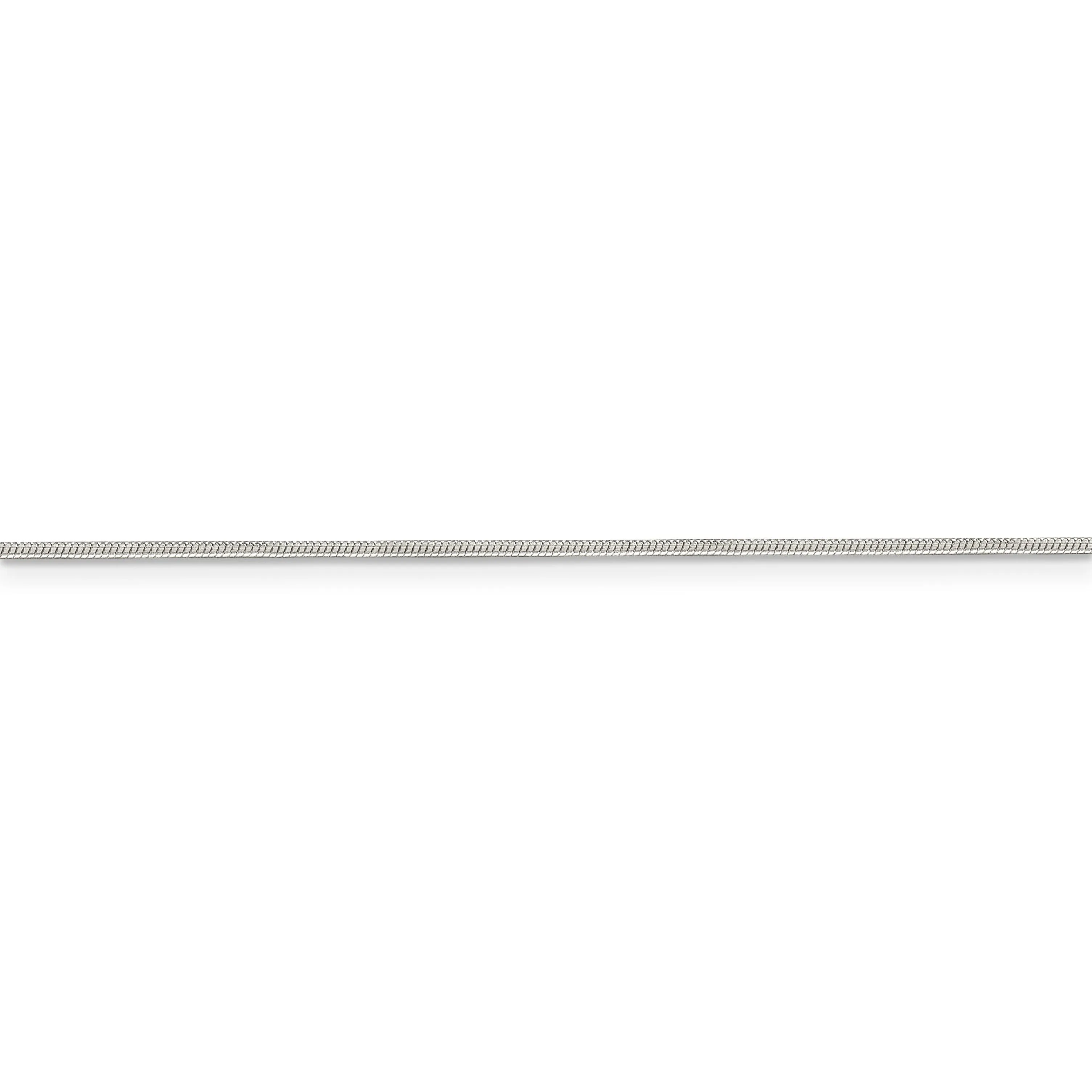 Silver Polish Solid 1.00-mm Round Snake Chain