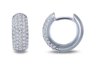 Simulated Diamond Wide Huggie Hoop Earrings E0200CLP