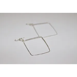 Small Hammered Diamond Shaped Earrings in sterling silver