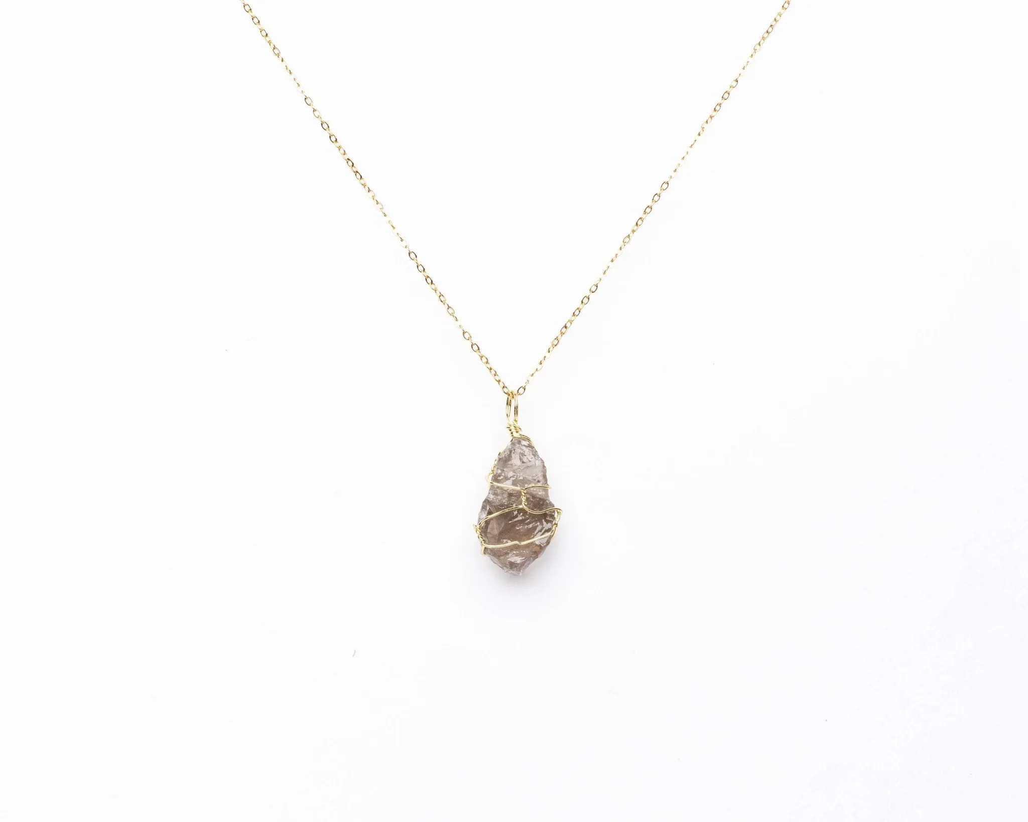 Smoky Quartz Raw Crystal Pendant