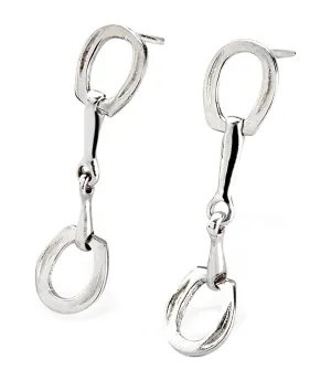 Snaffle Bit Earrings - Dainty Dangles, Sterling Silver