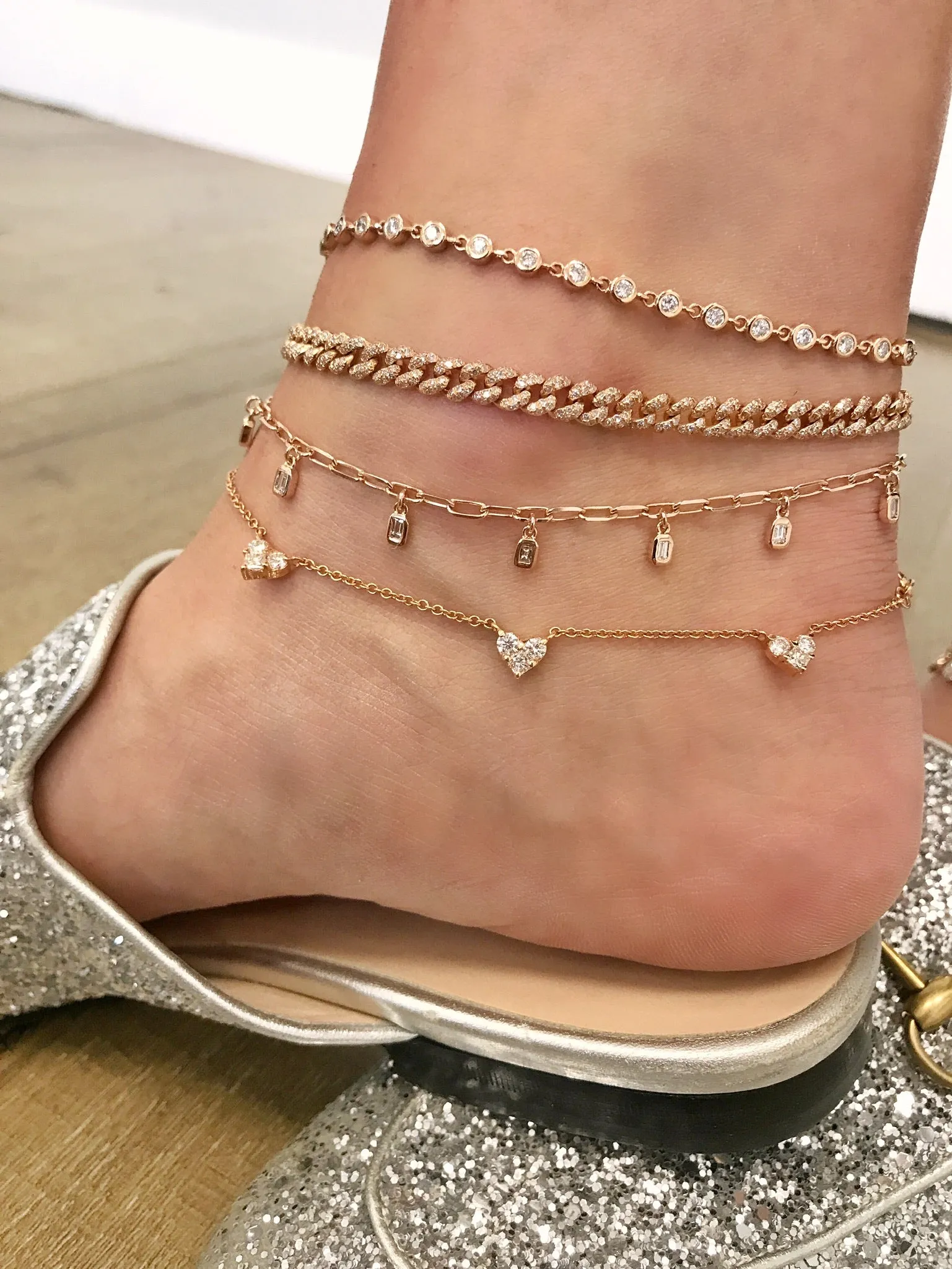 SOLID GOLD MINI LINK ANKLET