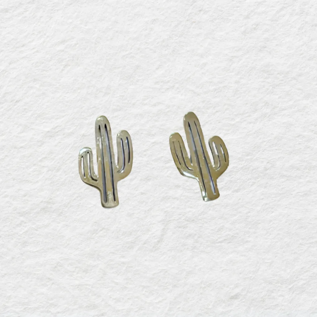 Stainless Steel Earrings - Cactus