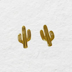 Stainless Steel Earrings - Cactus