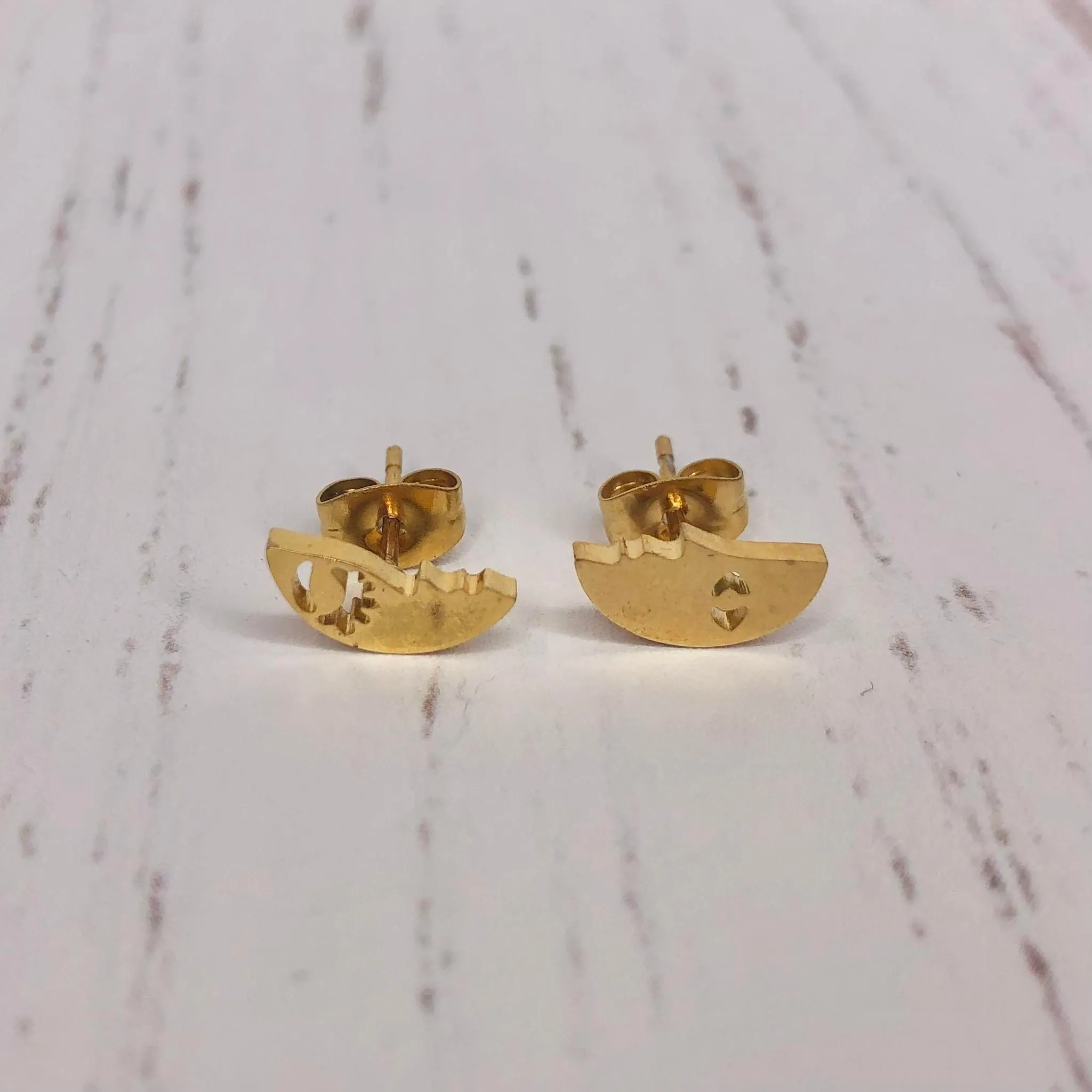 Stainless Steel Earrings - Half Moon