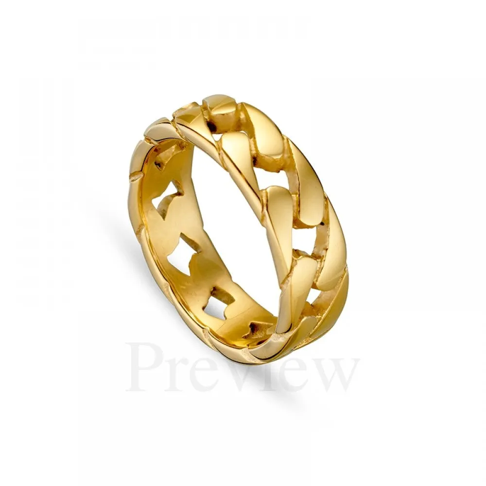 Stainless Steel Men's Ring - Cuban Link Various