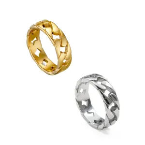 Stainless Steel Men's Ring - Cuban Link Various