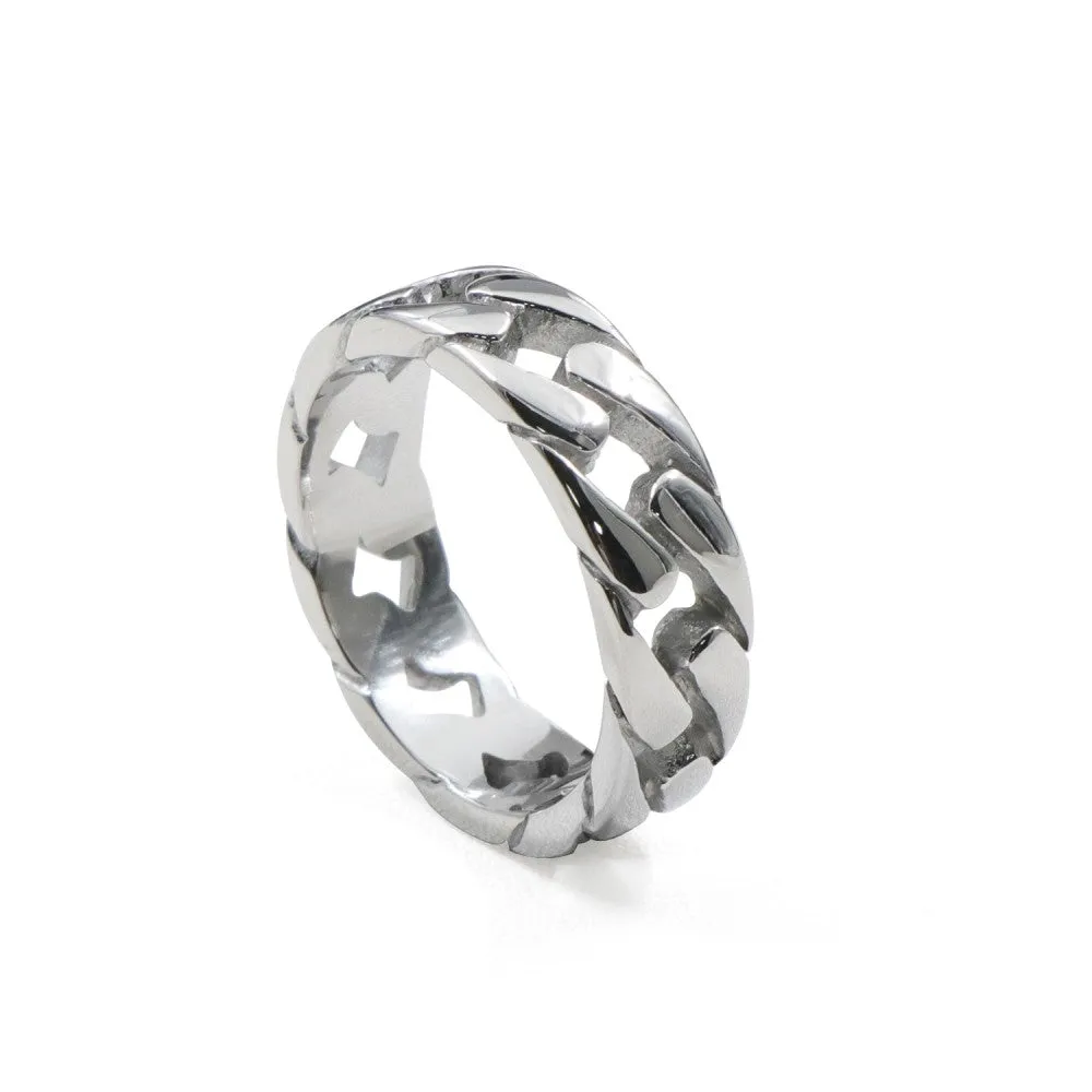 Stainless Steel Men's Ring - Cuban Link Various