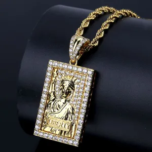 Statue of Liberty CZ Pendant