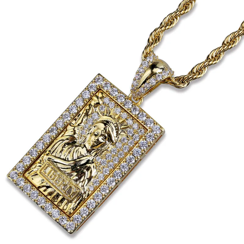 Statue of Liberty CZ Pendant