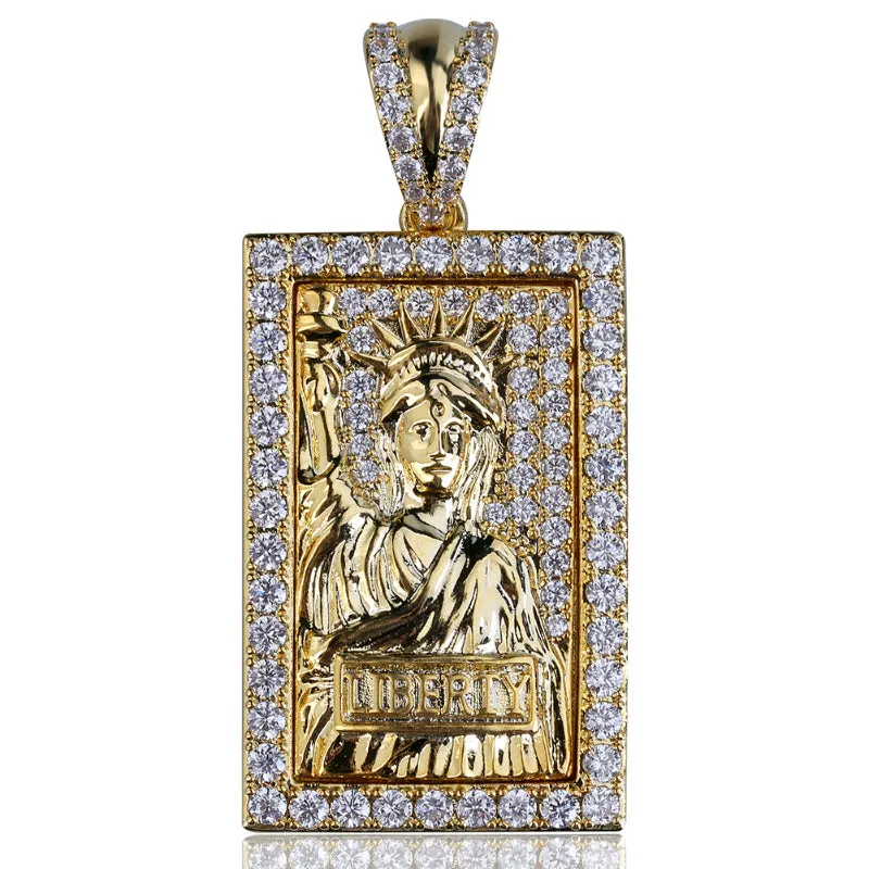 Statue of Liberty CZ Pendant