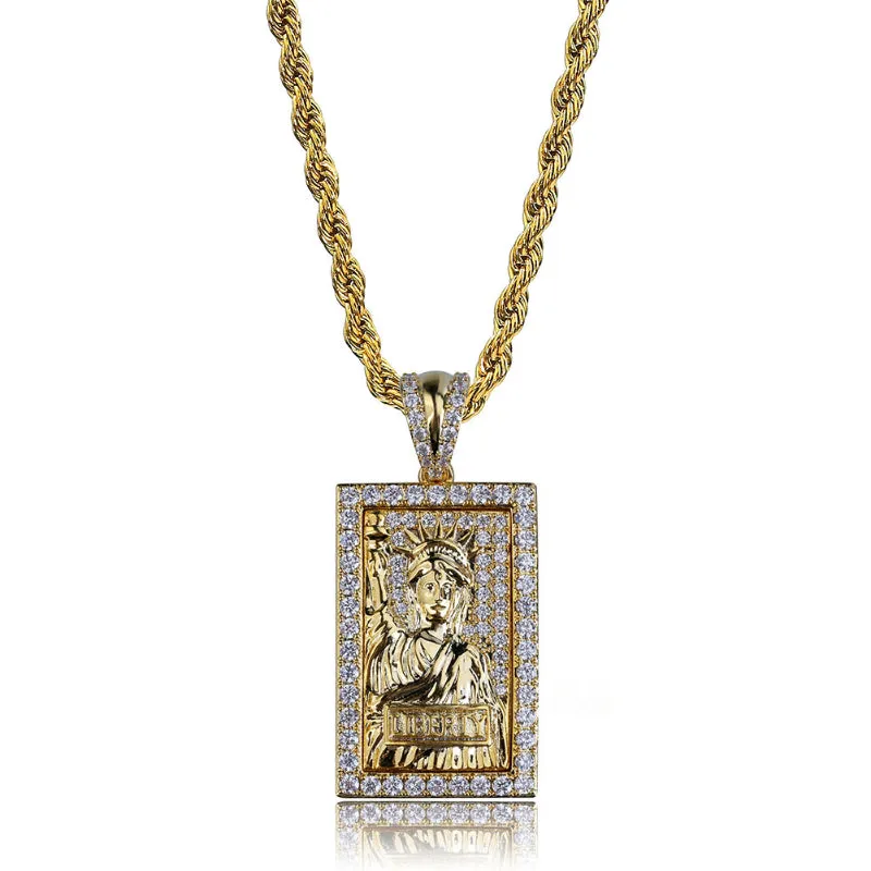 Statue of Liberty CZ Pendant