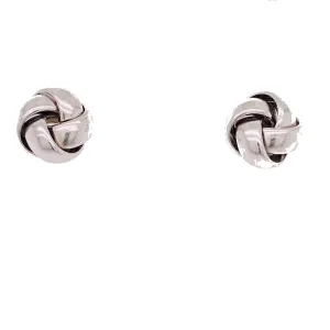 Sterling Silver Love Knot Stud Earrings