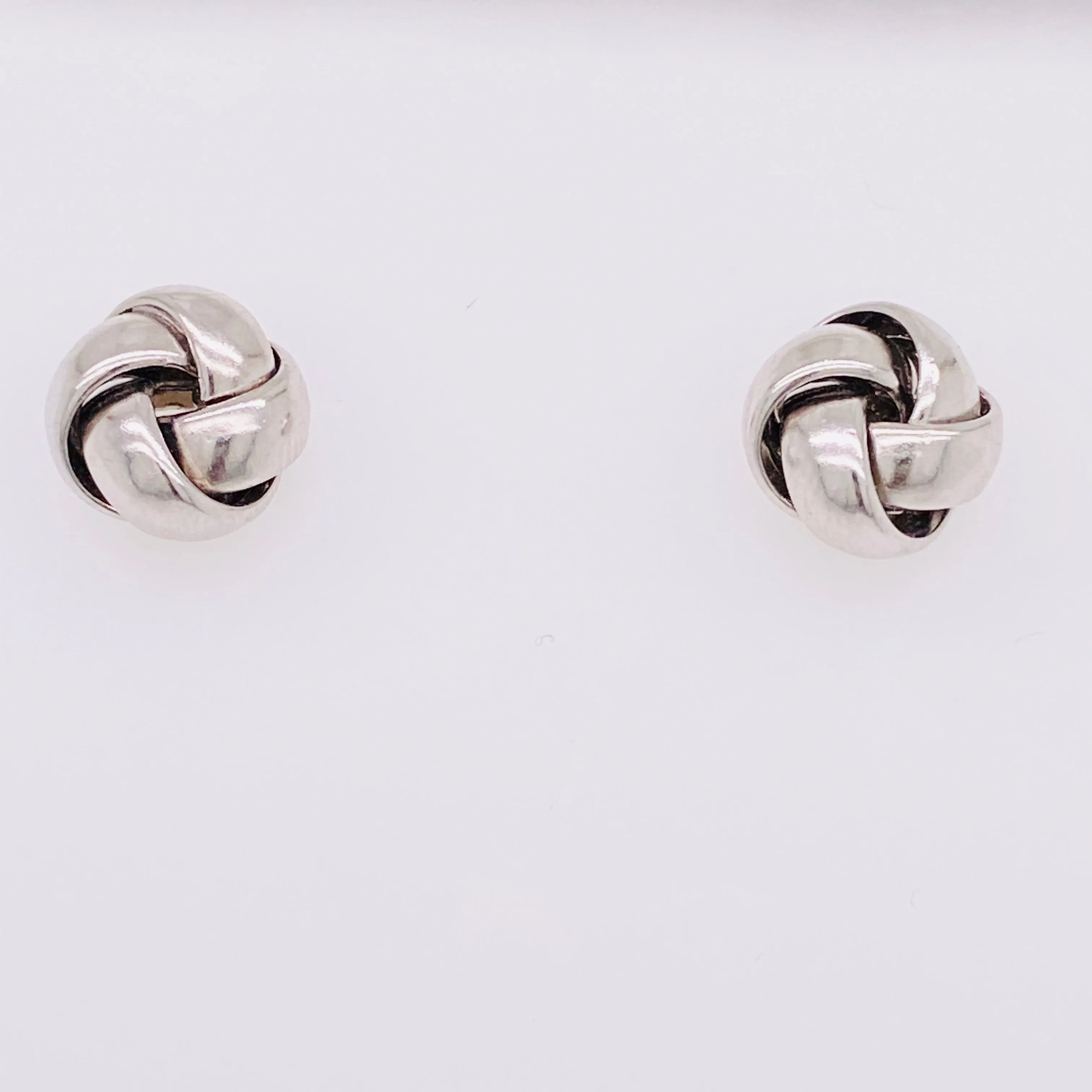 Sterling Silver Love Knot Stud Earrings