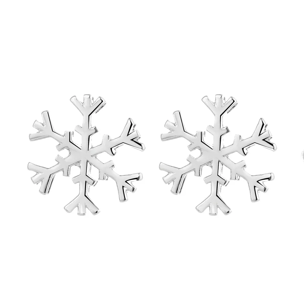 Sterling Silver Snow flake Earrings