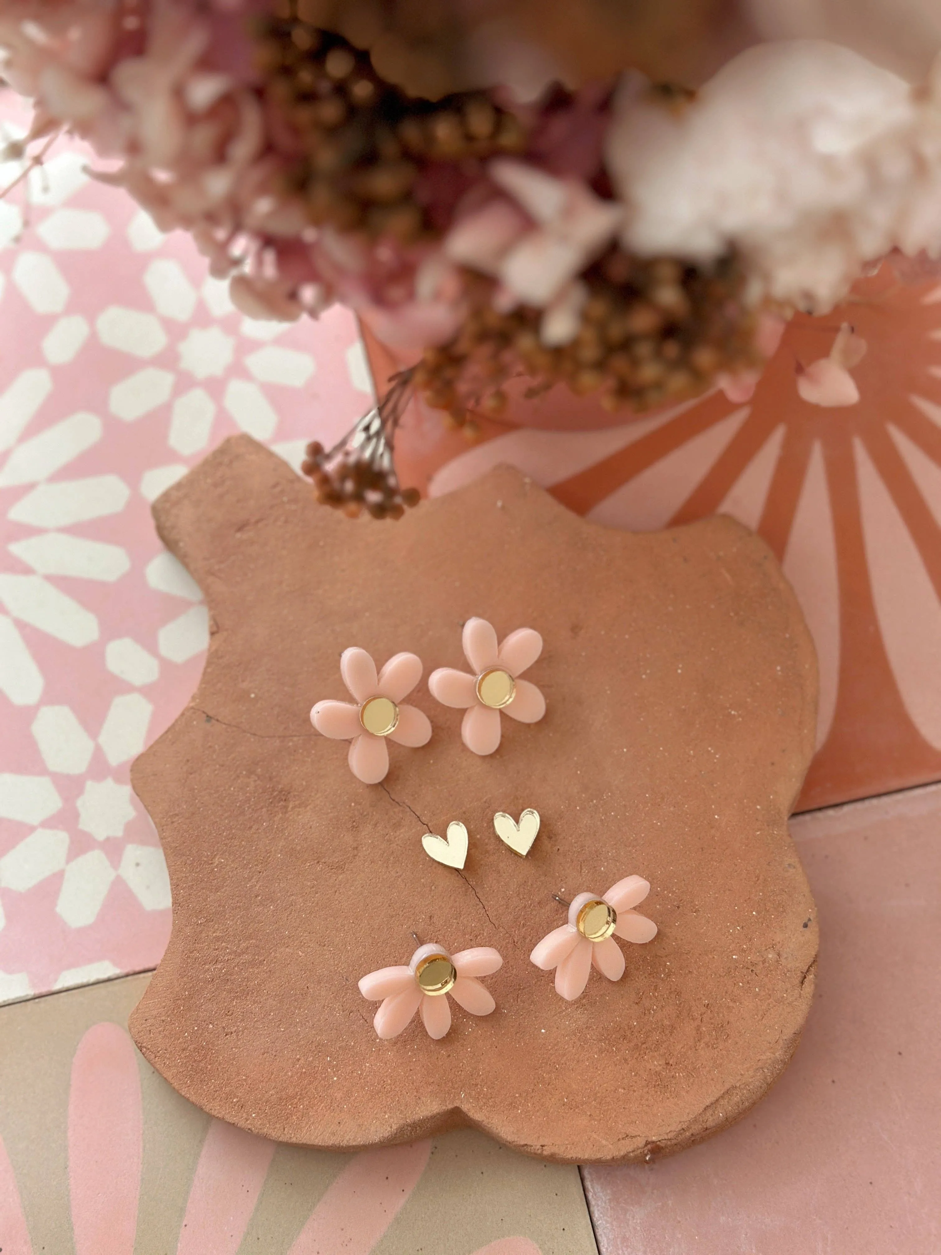 Stud Pack Trio | Pale Pink   Gold