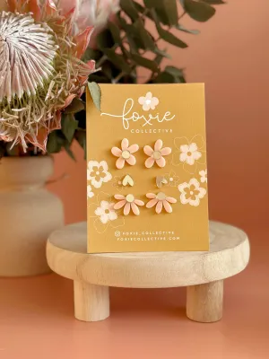 Stud Pack Trio | Pale Pink   Gold