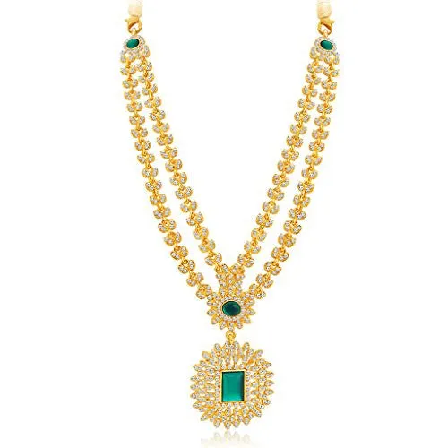 Sukkhi Exquitely Gold Plated AD Necklace Set for Women