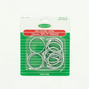 Sullivans 25mm Curtain Split Ring - Steel 10 Pcs