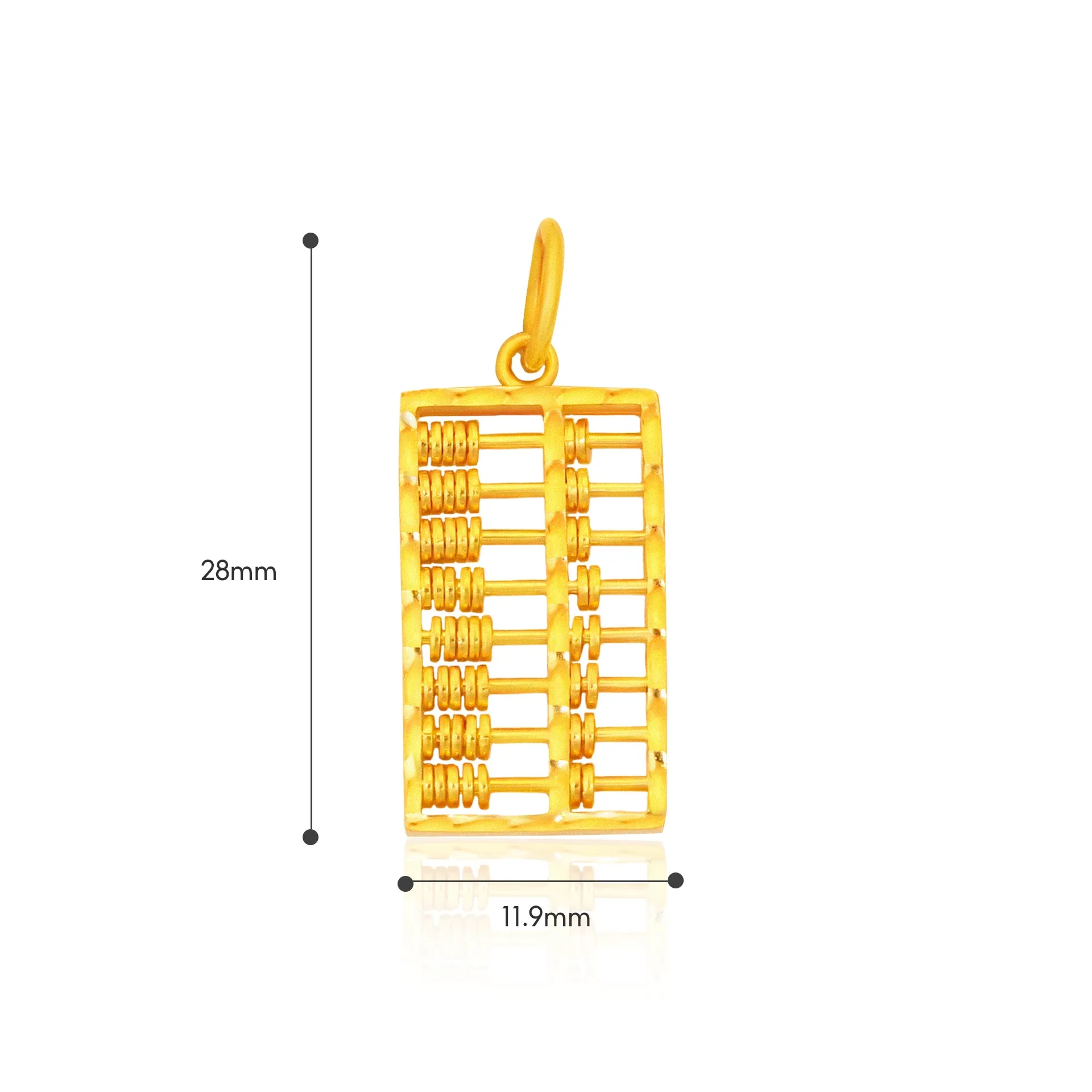 TAKA Jewellery 916 Gold Pendant Abacus