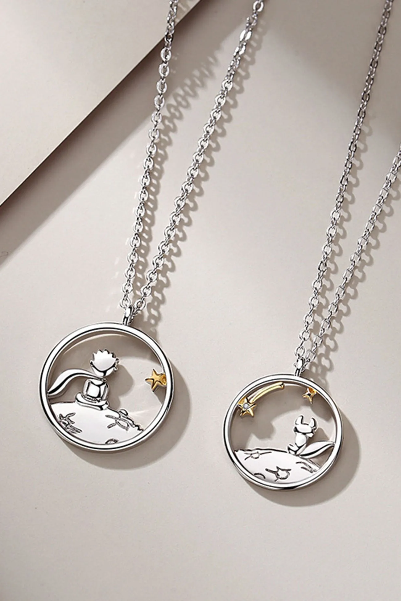 TastyHottie - Little Prince & Little Fox Couple Necklace