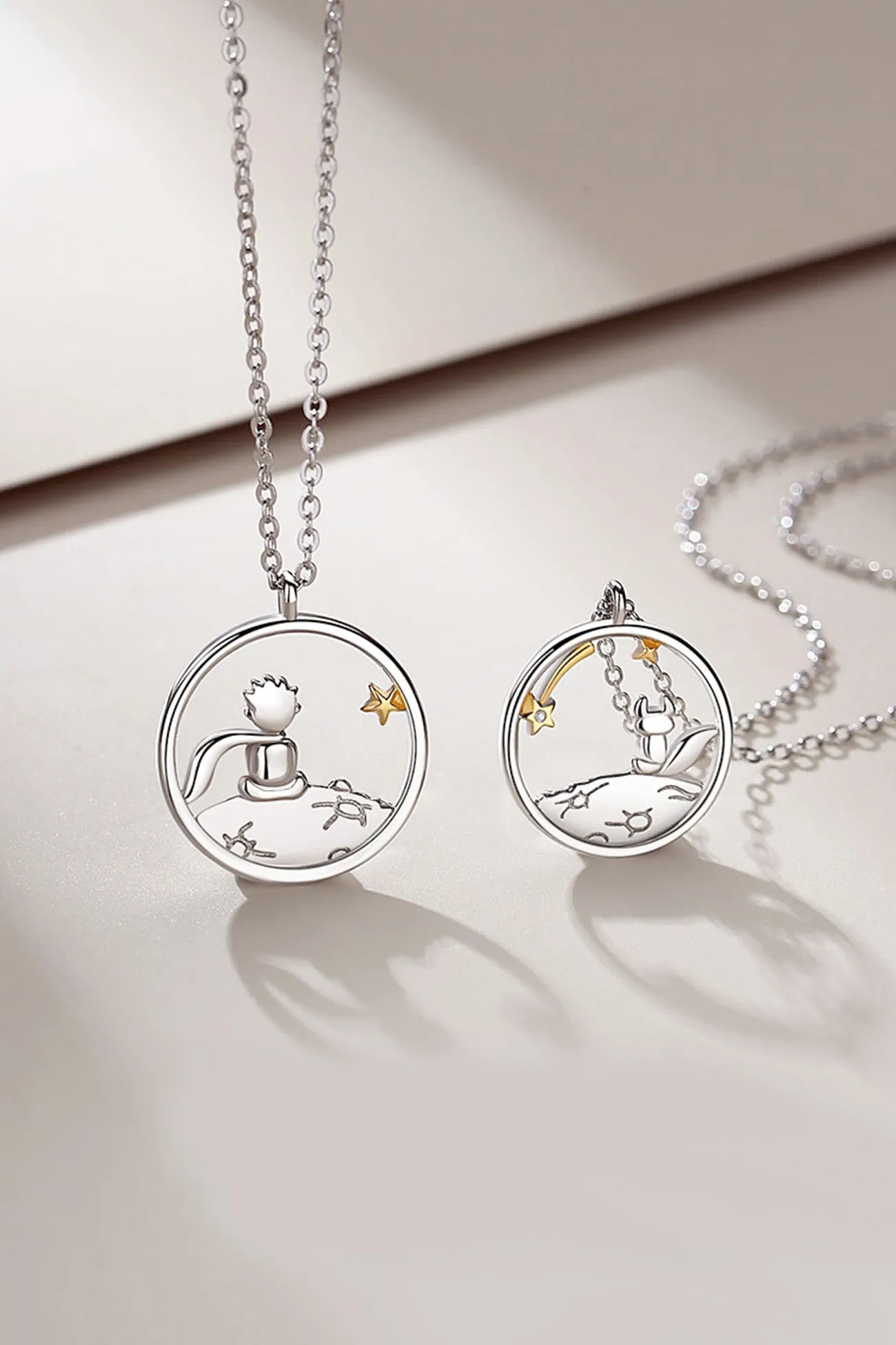 TastyHottie - Little Prince & Little Fox Couple Necklace