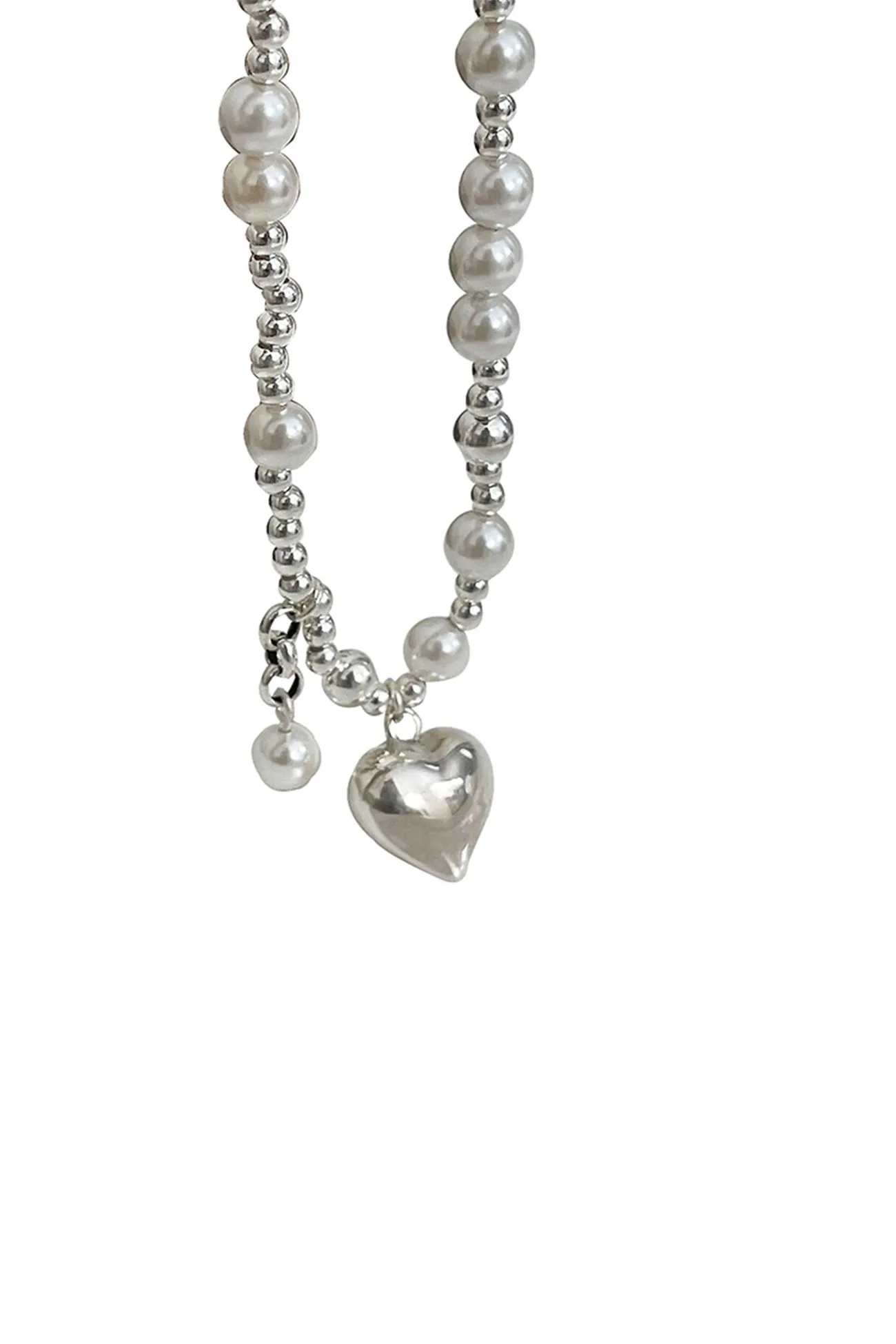 TastyHottie - Pearl Peach Heart Pendant Necklaces