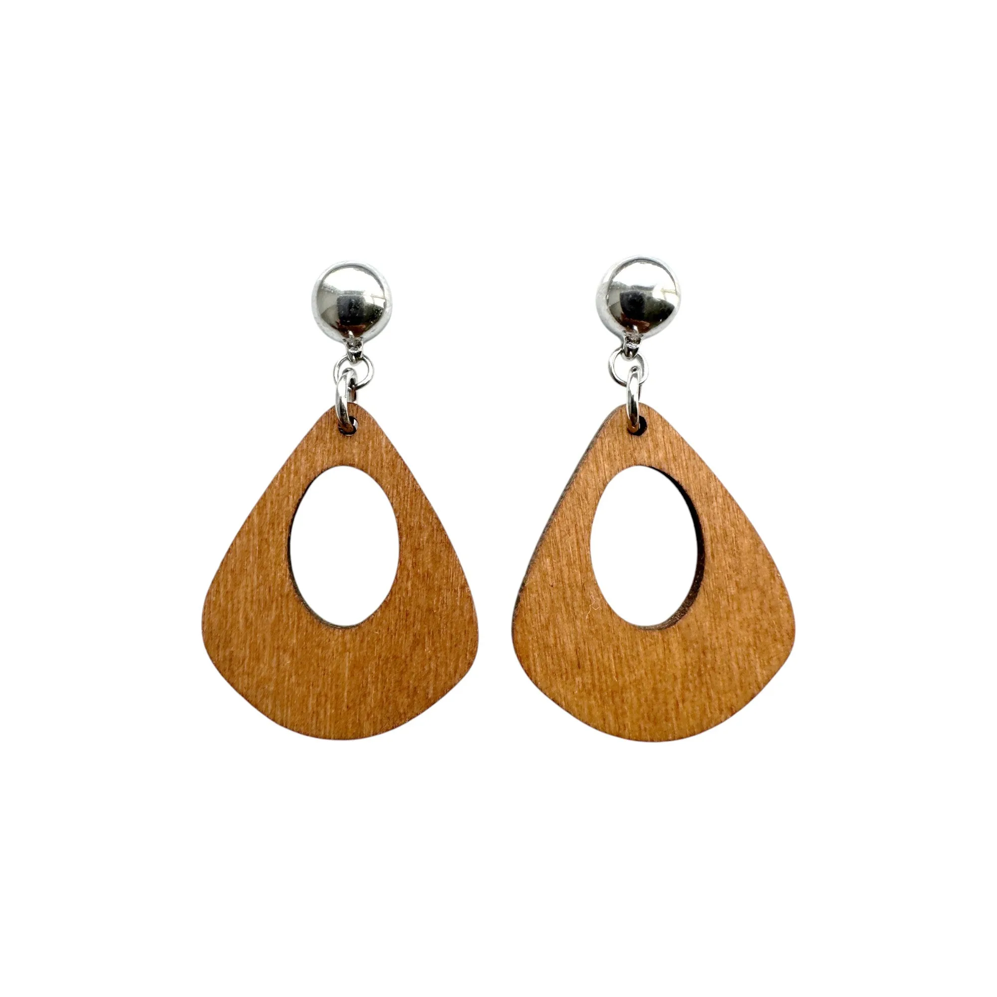 Ti-Go Wooden Water Drop Earrings