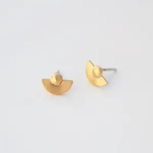 Tiny Lunar Studs - Gold Plate