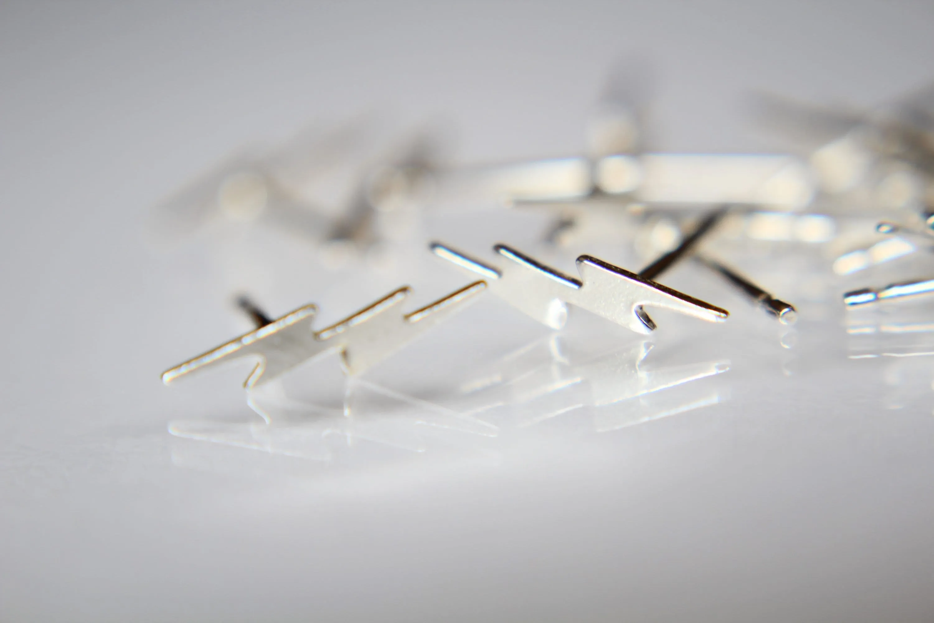 Tiny Sterling Silver Lightning Bolt Stud Earrings, Lightening Stud Earrings, Dainty Earrings, Tiny Bolt Studs, Bolt Studs, Teeny Tiny Studs