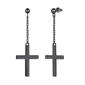 Tokyo Mart Classic Cross Dangle Earrings Women Mens Jewelry Sterling Silver