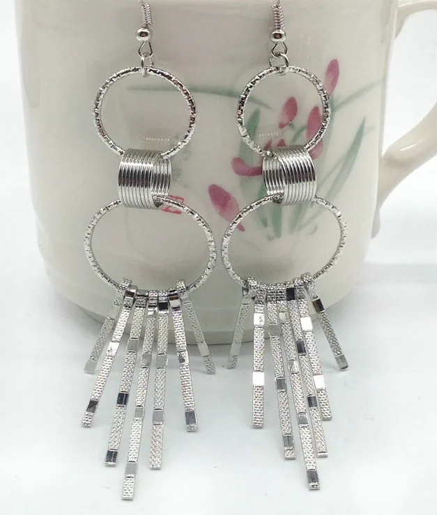 Trendy Chain Tassel Earrings - Vienna Verve Collection